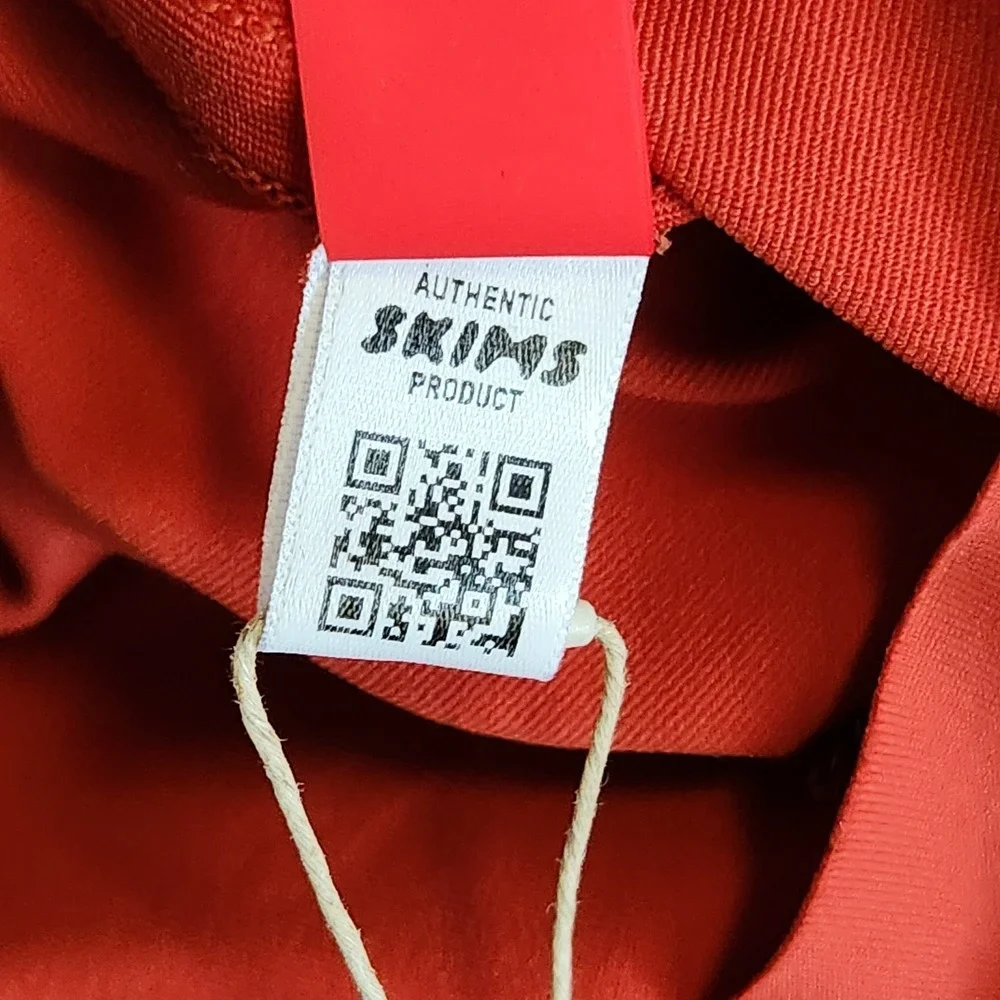 New SKIMS Iconic Classic Swim Convertible Tube Dress Terra Orange Red Size XS
